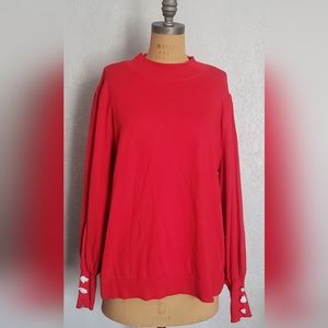 CeCe Red Long Sleeves knit sweater Size 2X